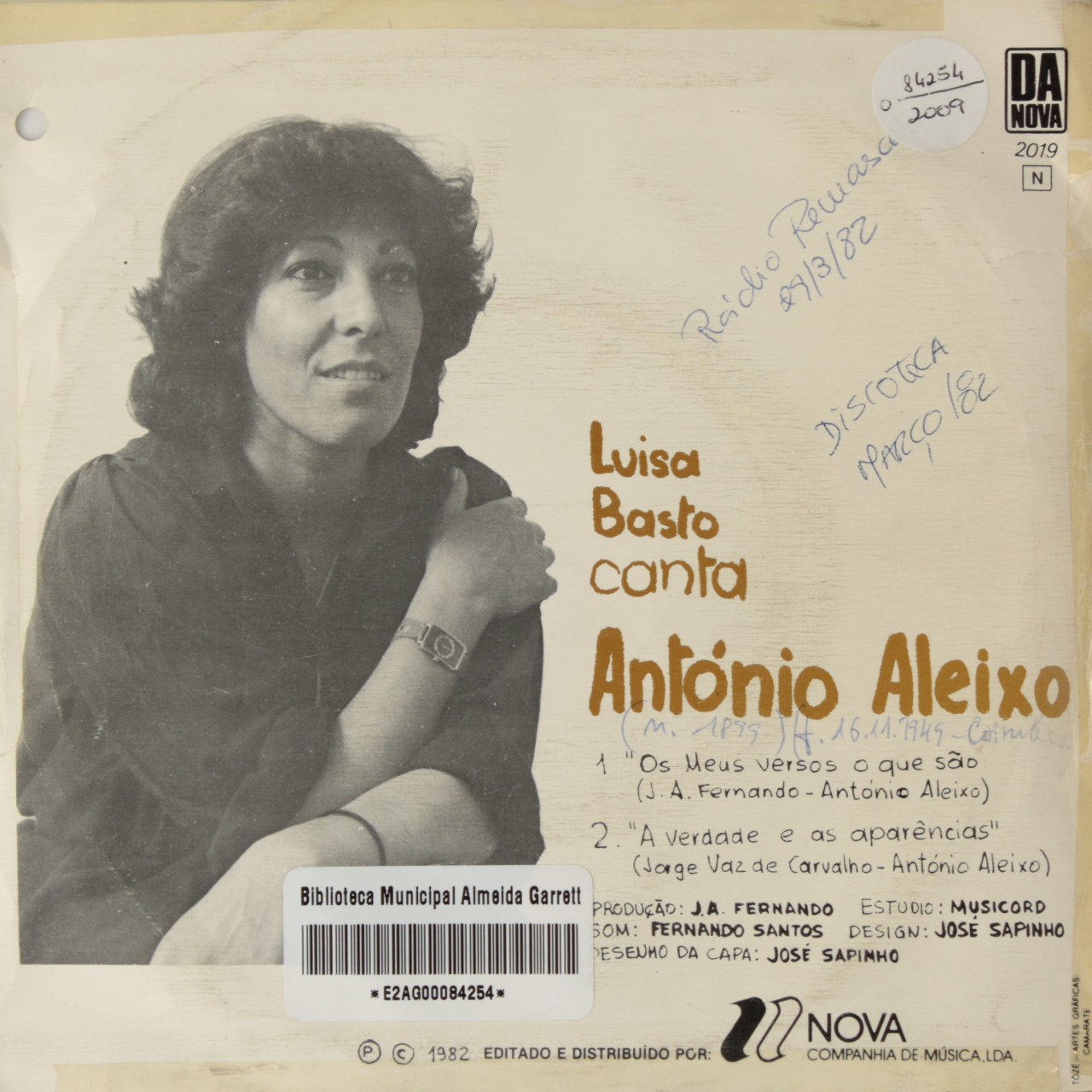 Luísa Basto canta António Aleixo