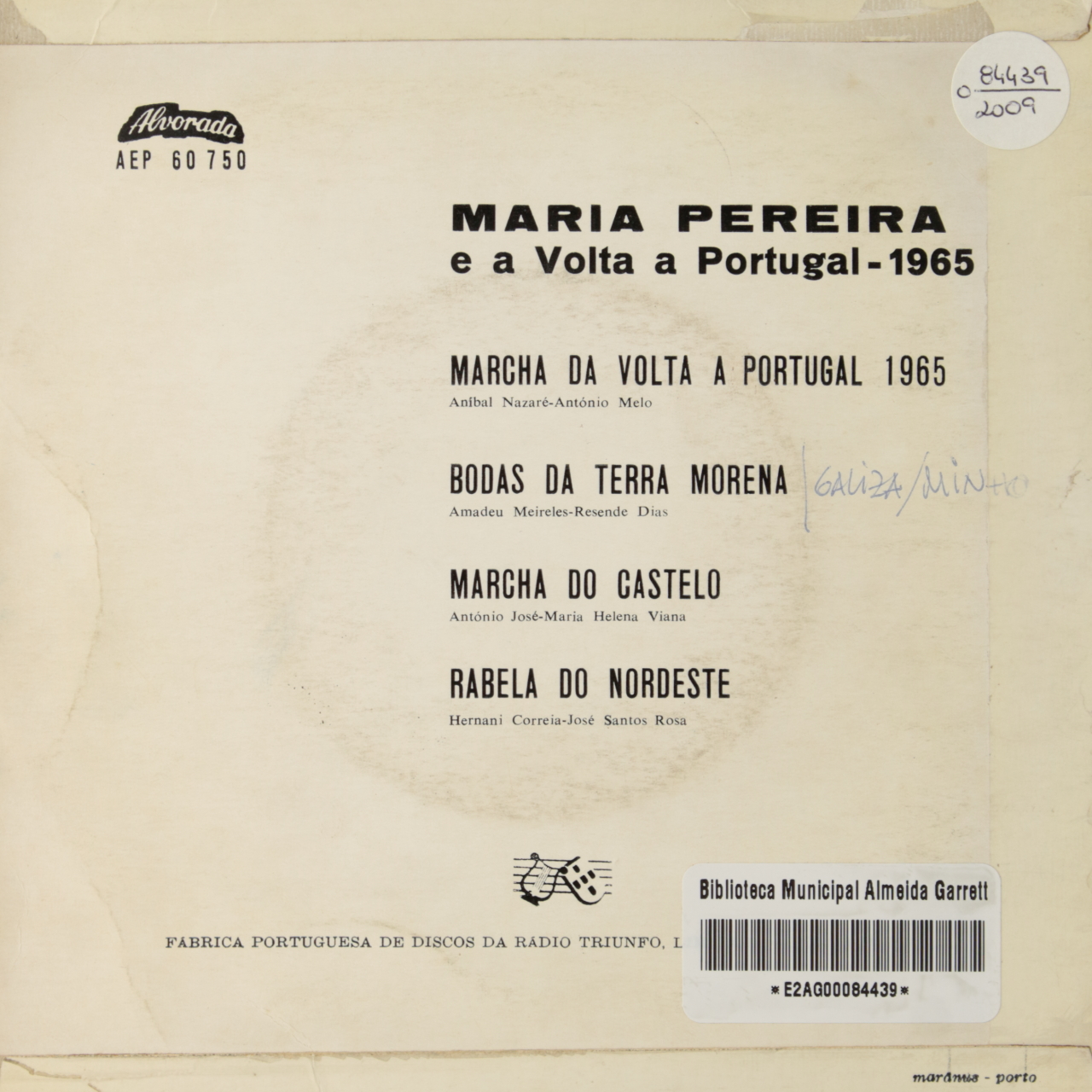 Maria Pereira e a Volta a Portugal 1965