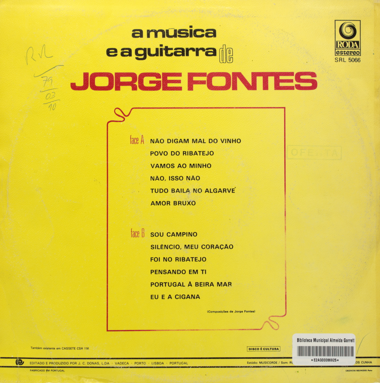 A música e a guitarra de Jorge Fontes
