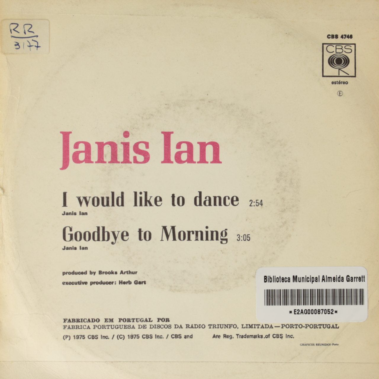  I Would Like to Dance / Goodbye to Morning
