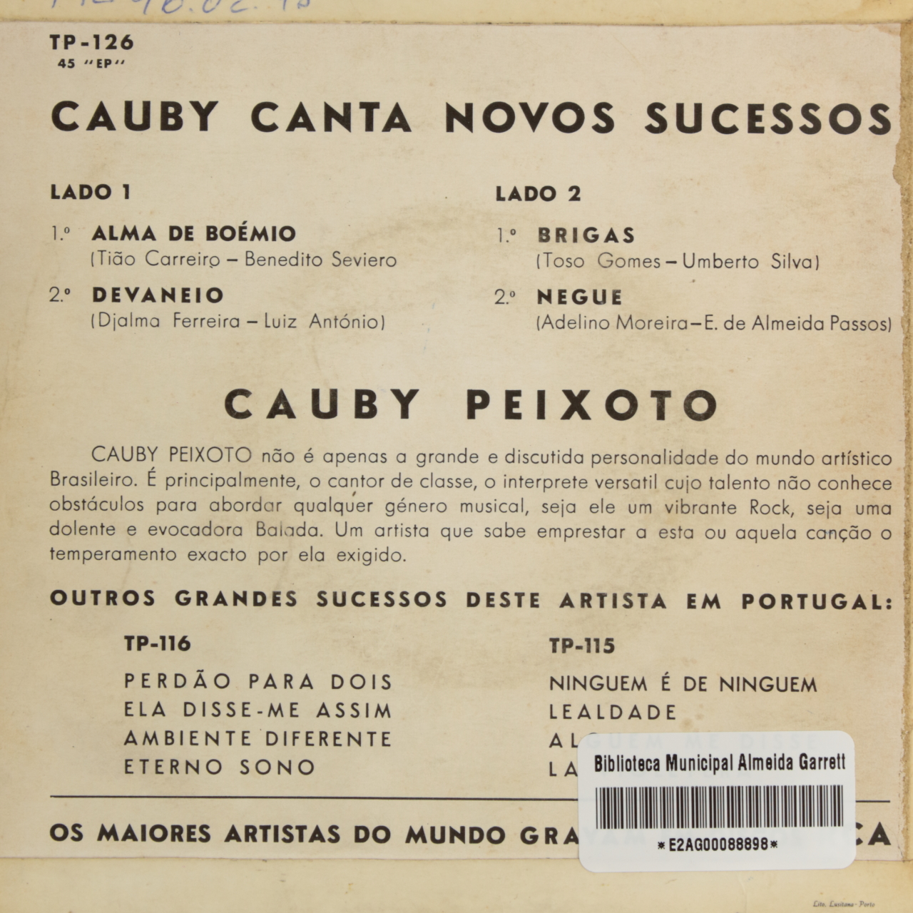 Canta novos sucessos