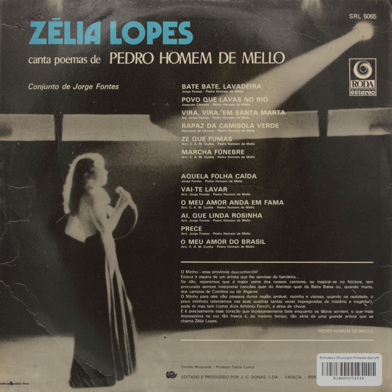 Zélia Lopes canta poemas de Pedro Homem de Mello