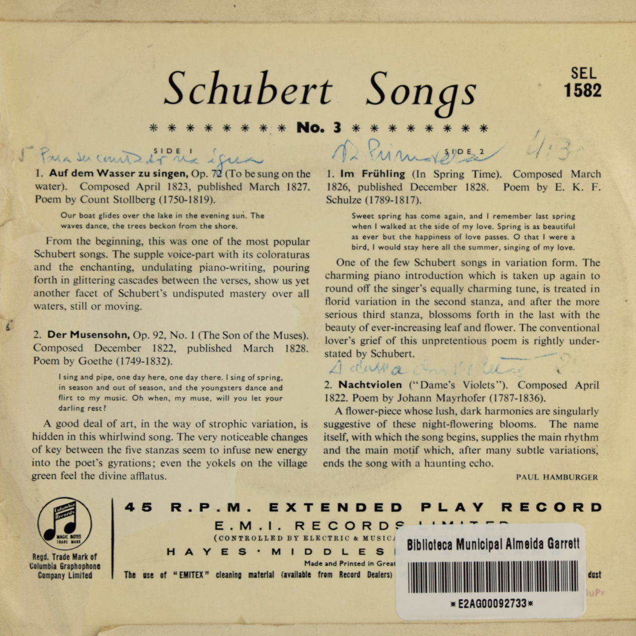 Schubert Song Recital No. 3