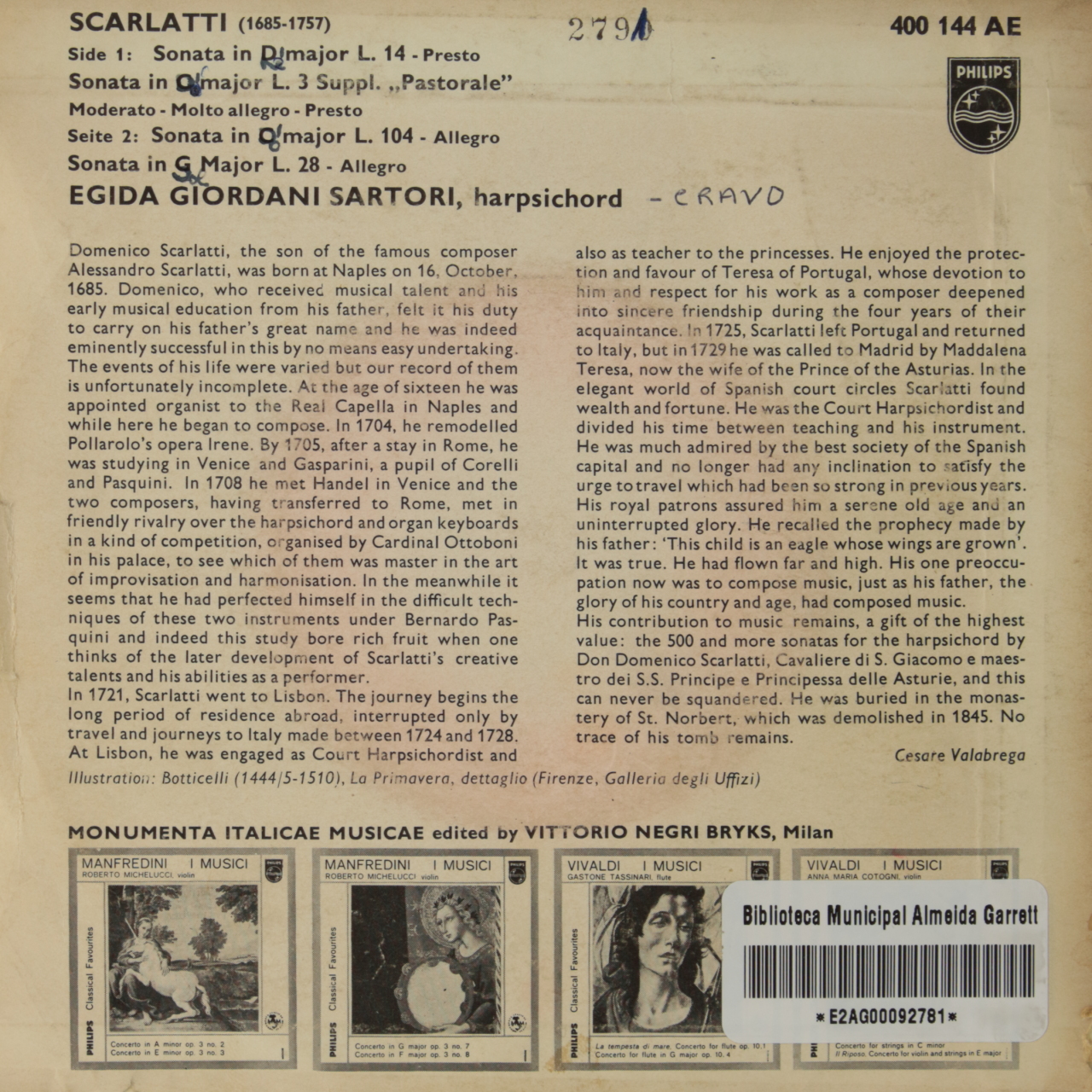 Scarlatti: Sonate L. 14; Sonate L. 104; Sonate L. 3 Suppl; Sonata L. 28