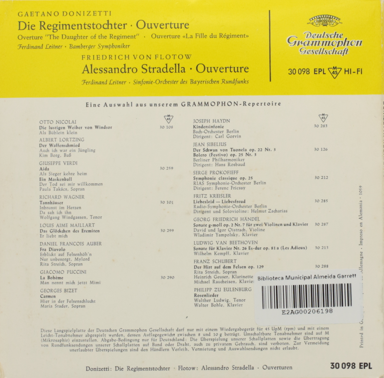 Donizetti: Die Regimentstochter - Ouverture / Von Flotow: Alessandro Stradella - Ouverture