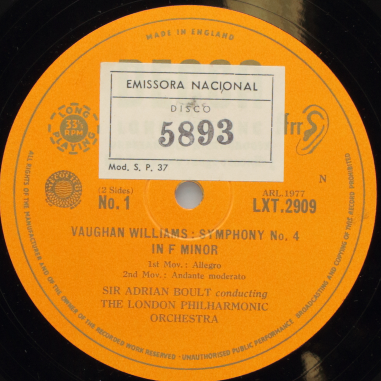 Vaughan Williams: Symphony No. 4 in F minor