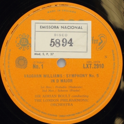 Vaughan Williams: Symphony No. 5 in D major