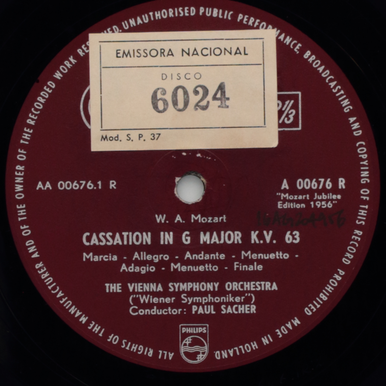 Mozart: Cassation in G major K. V. 63; Cassation in B flat major K. V. 99
