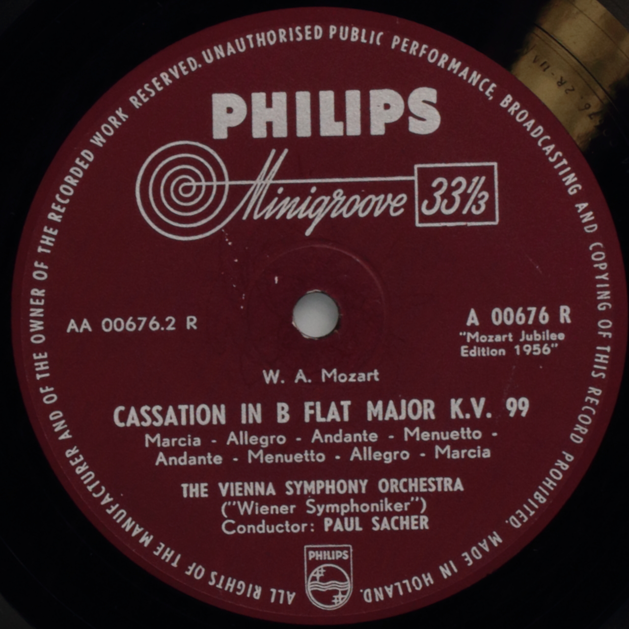 Mozart: Cassation in G major K. V. 63; Cassation in B flat major K. V. 99