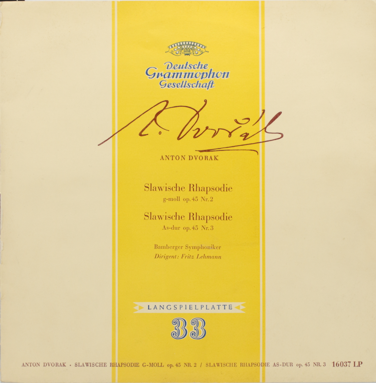 Dvorak: Slawische Rhapsodie g-moll op. 45 Nº 2, Slawische Rhapsodie As-dur op. 45 Nº 3