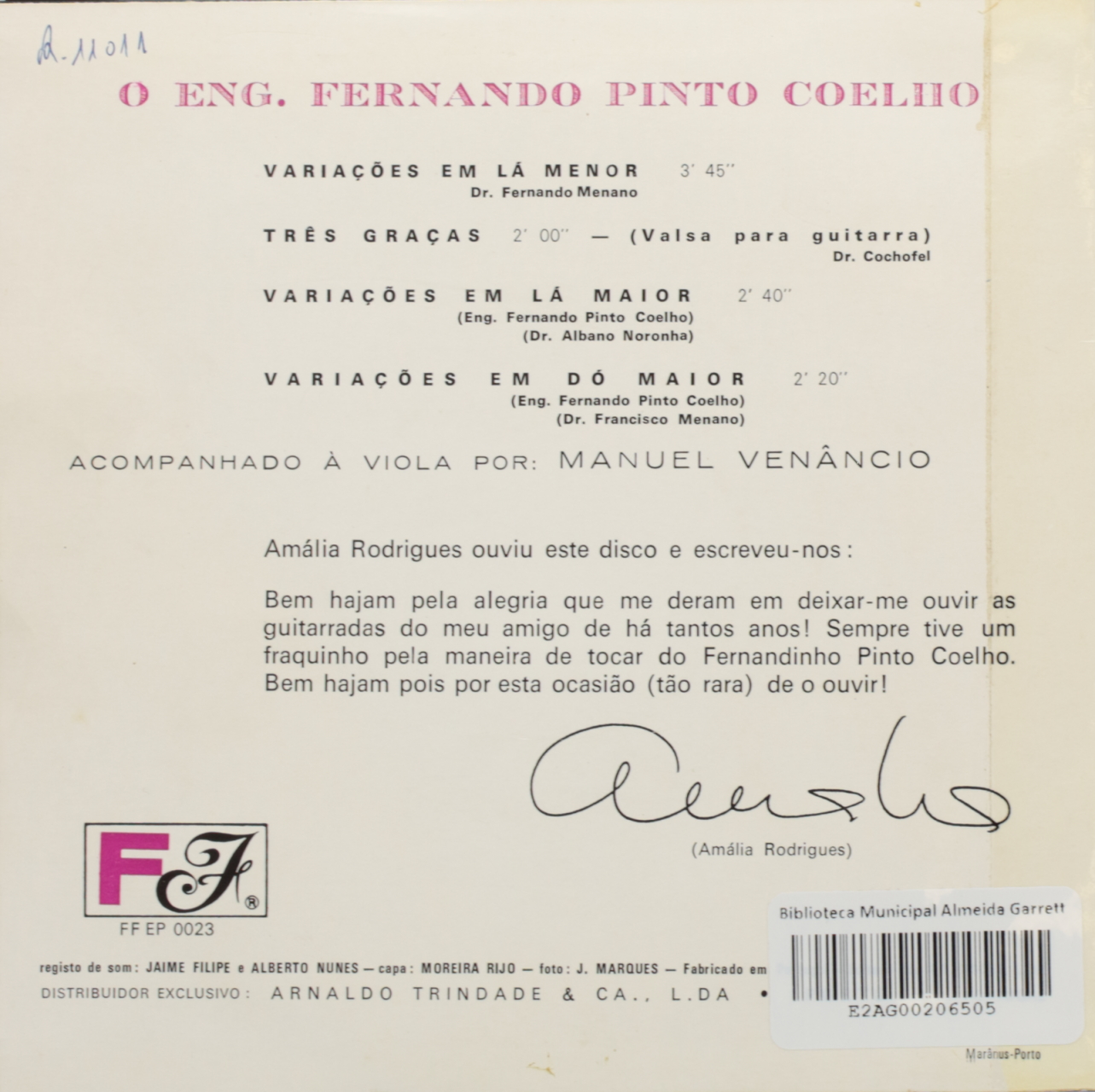 A guitarra de Fernando Pinto Coelho