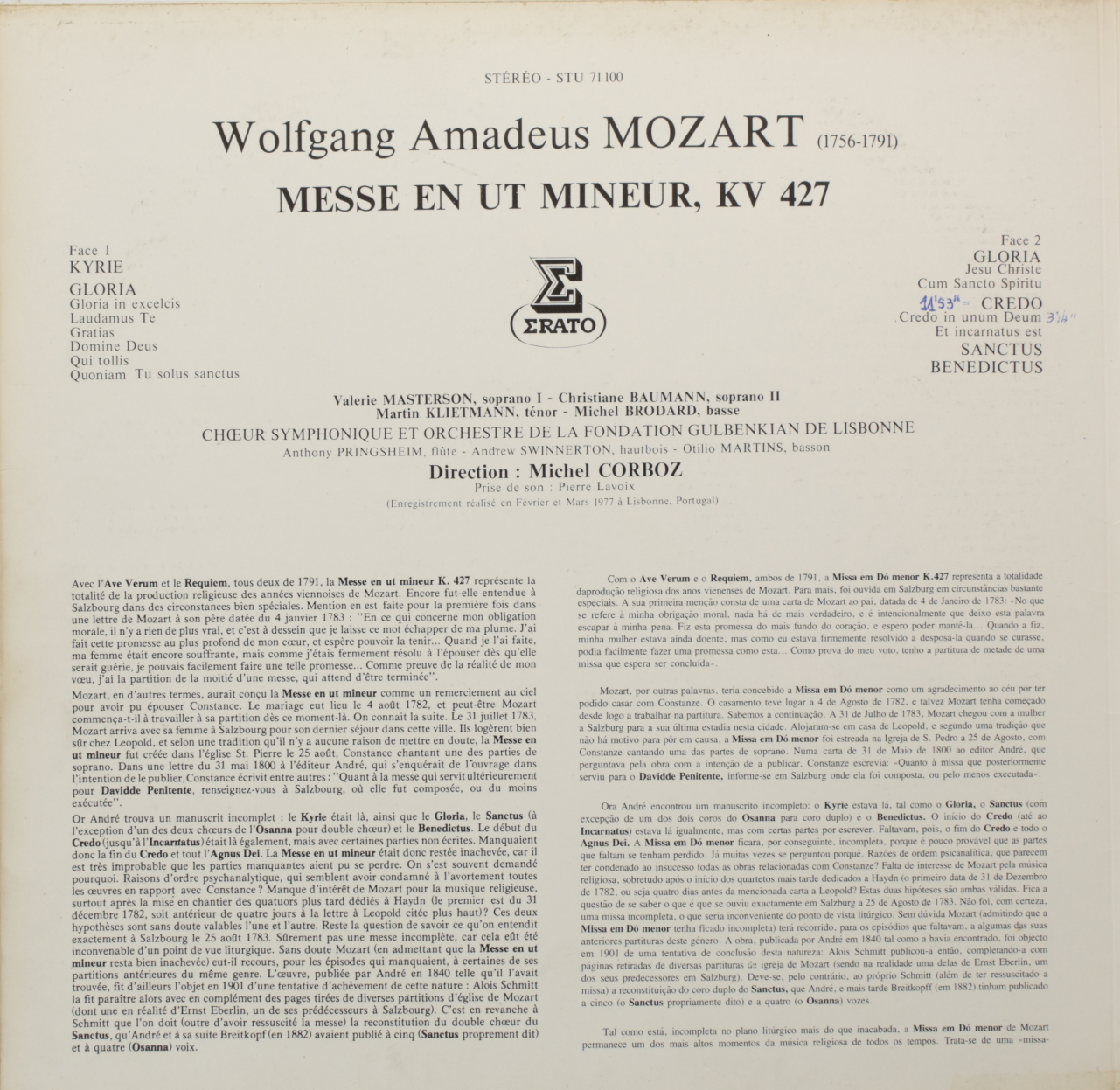 Mozart: Missa em Dó menor KV 427