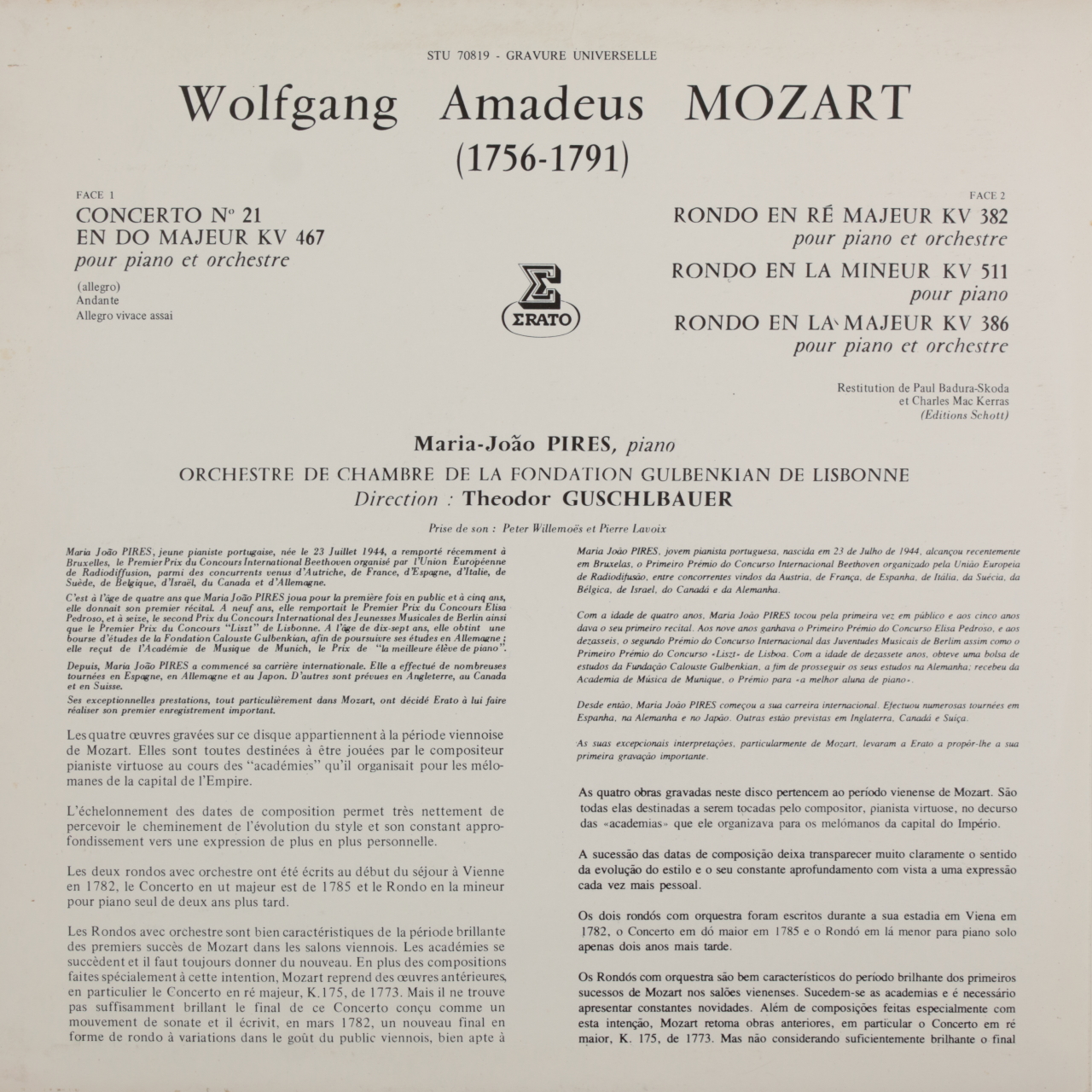 Mozart: Concerto Nº 21 em Dó maior KV 467 para piano e orquestra