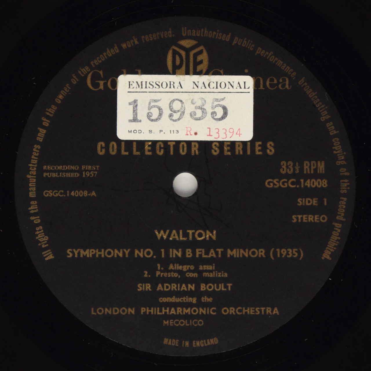 Walton: Symphony No. 1 in B Flat Minor