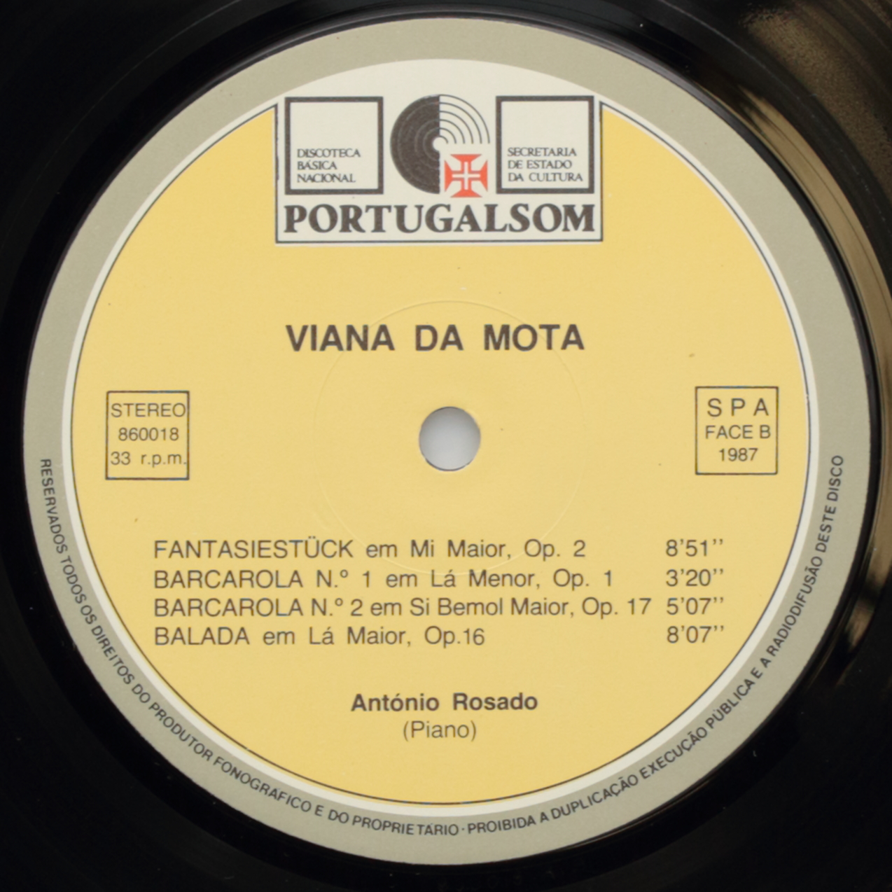 Vianna da Motta: Sonata; Fantasiestück Op. 2; Barcarola Nº 1 Op. 1; Barcarola Nº2 Op. 17; Balada 