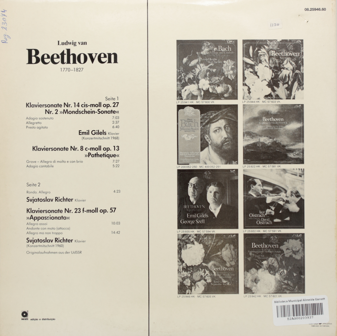Beethoven: Klaviersonaten Nº 8, 14, 23
