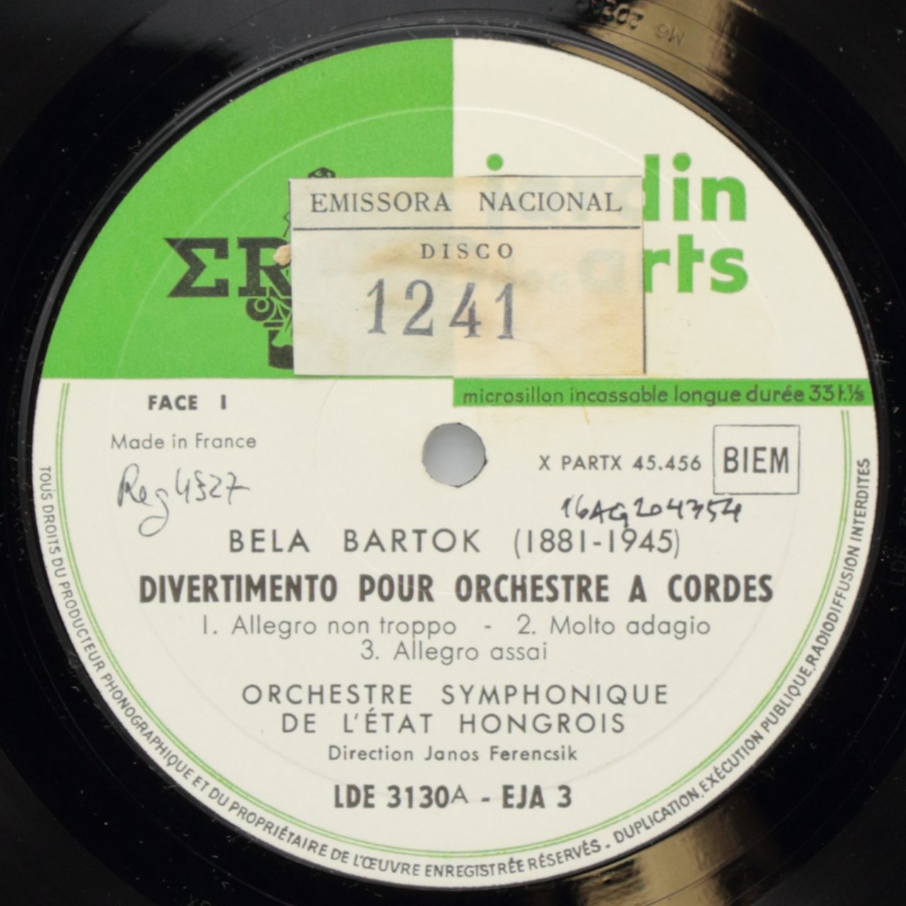 Bartók: Divertimento pour orchestre a cordes; Quatre pieces pour orchestre, Op. 12