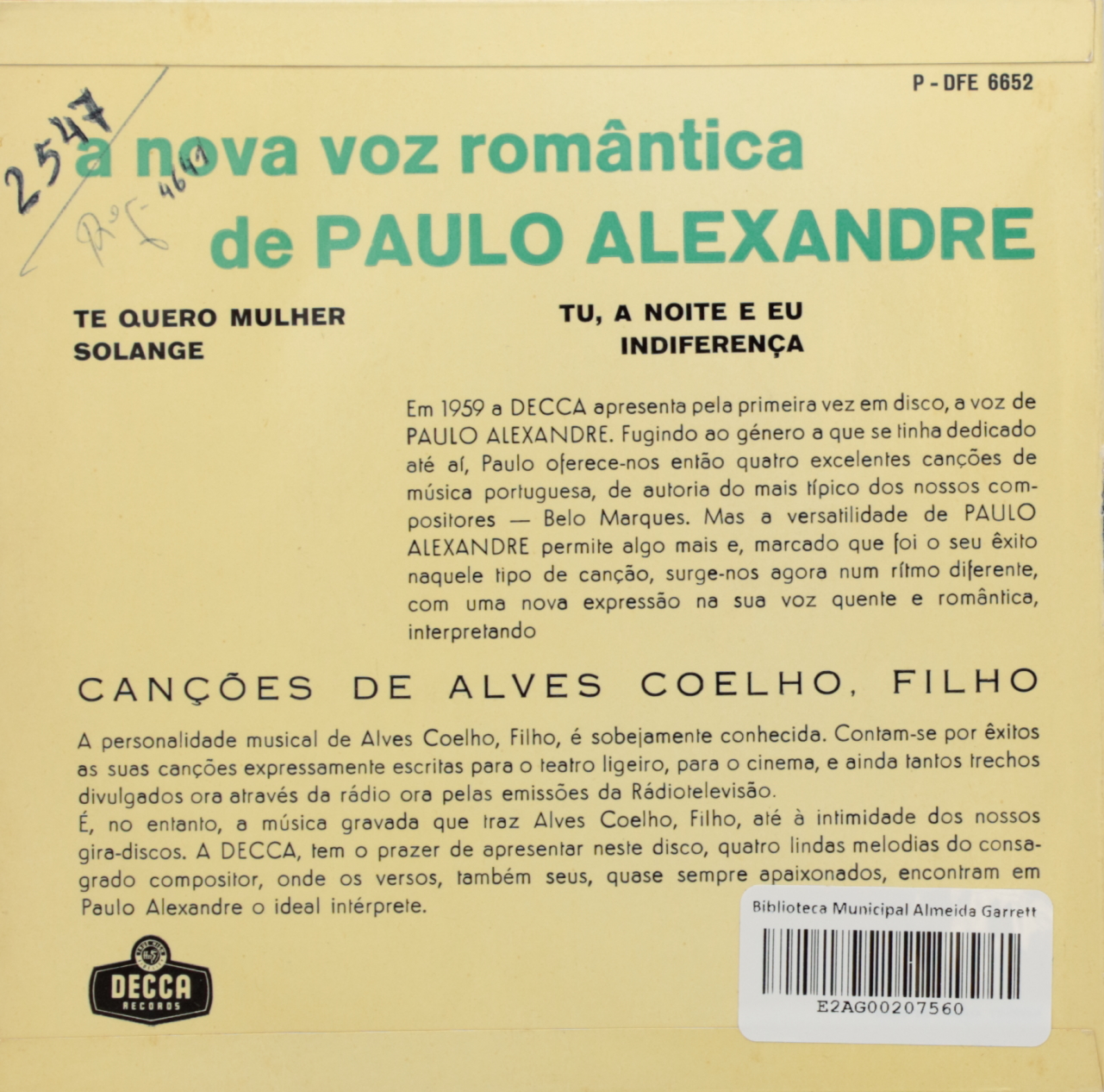 A nova voz romântica de Paulo Alexandre