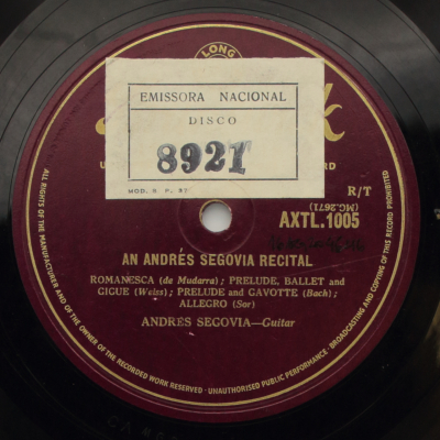 An Andrés Segovia Recital