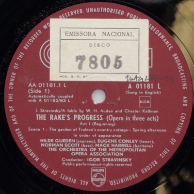 Stravinsky: The Rake's Progress