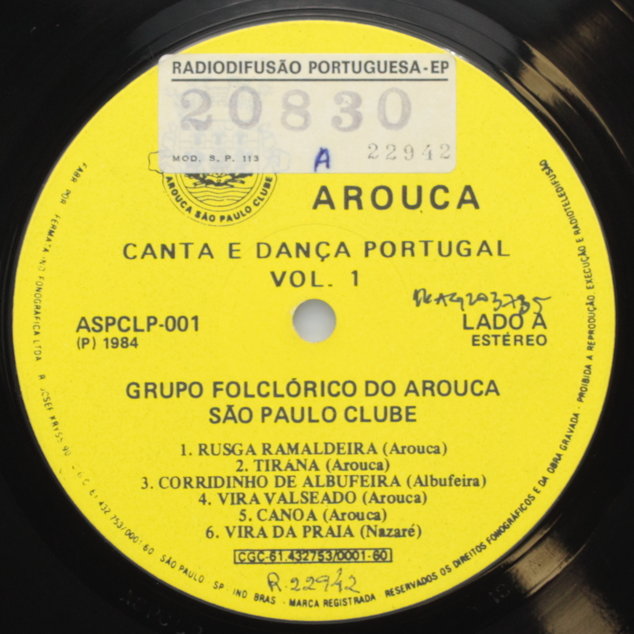 Arouca, Canta e dança Portugal Volume 1