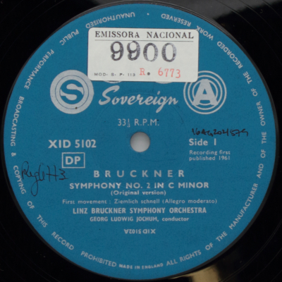 Bruckner: Symphony Nº 2 in C minor / Wagner: Symphonie in C major