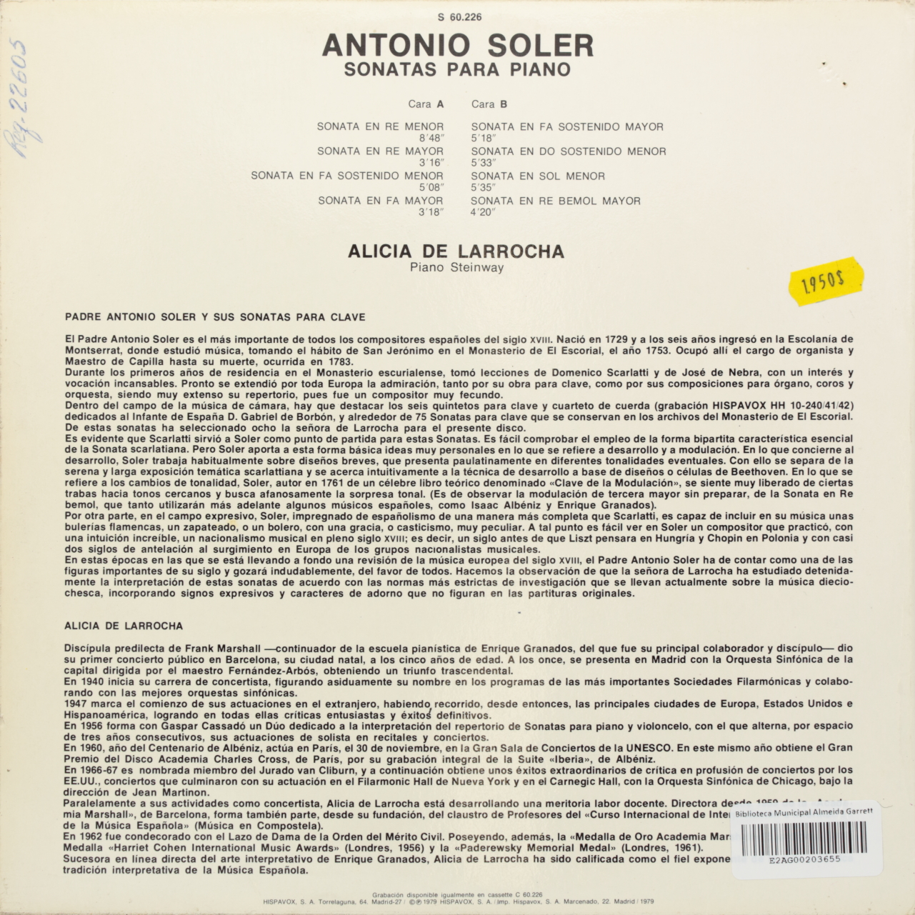 Soler: Sonatas para piano