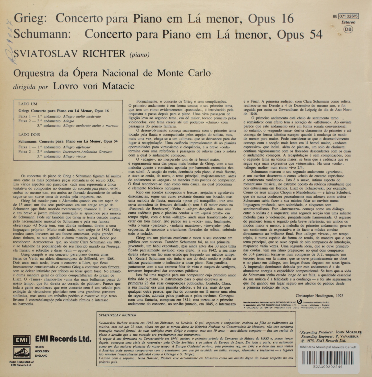 Grieg & Schuman Piano Concertos