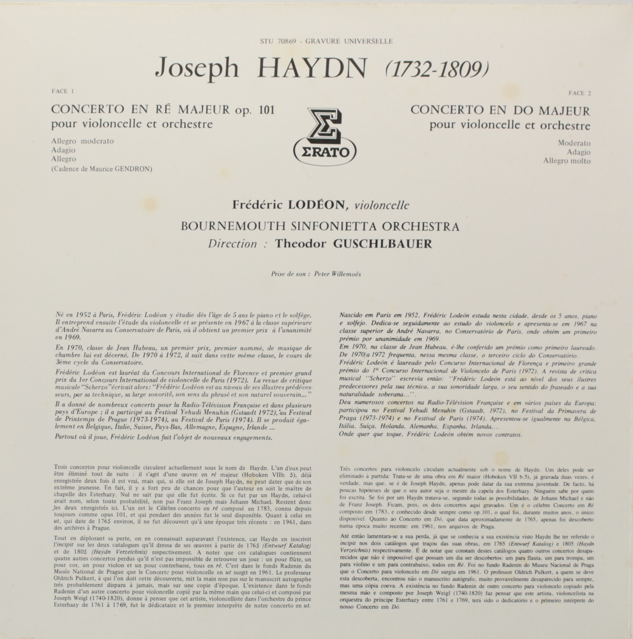 Haydn: Les deux concerts pour violoncelle