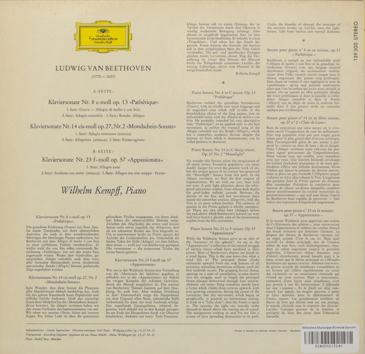 Beethoven: Sonaten Nº 8 