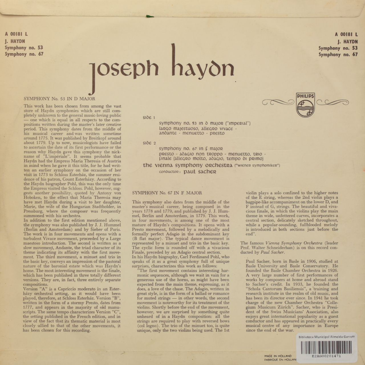 Haydn: Symphony No. 53 in D major (