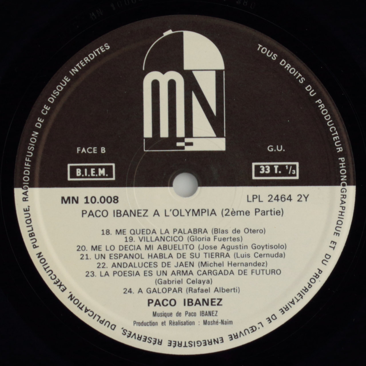 Paco Ibañez a lOlympia