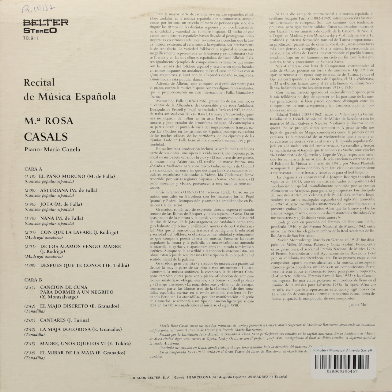 Recital de musica española
