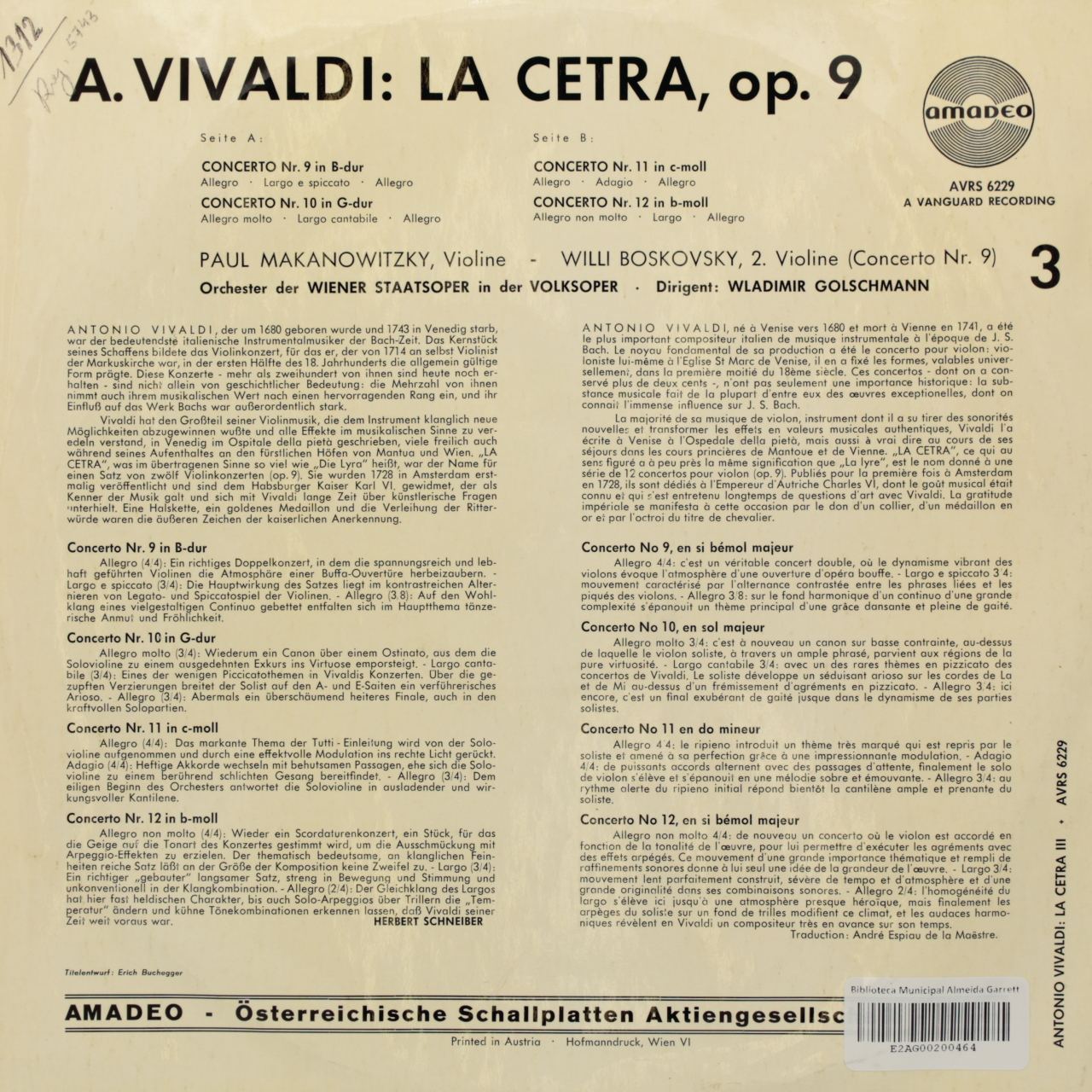 Vivaldi: La Cetra, Op. 9 III