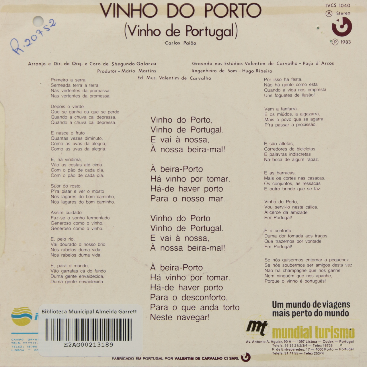 Vinho do Porto (Vinho de Portugal)