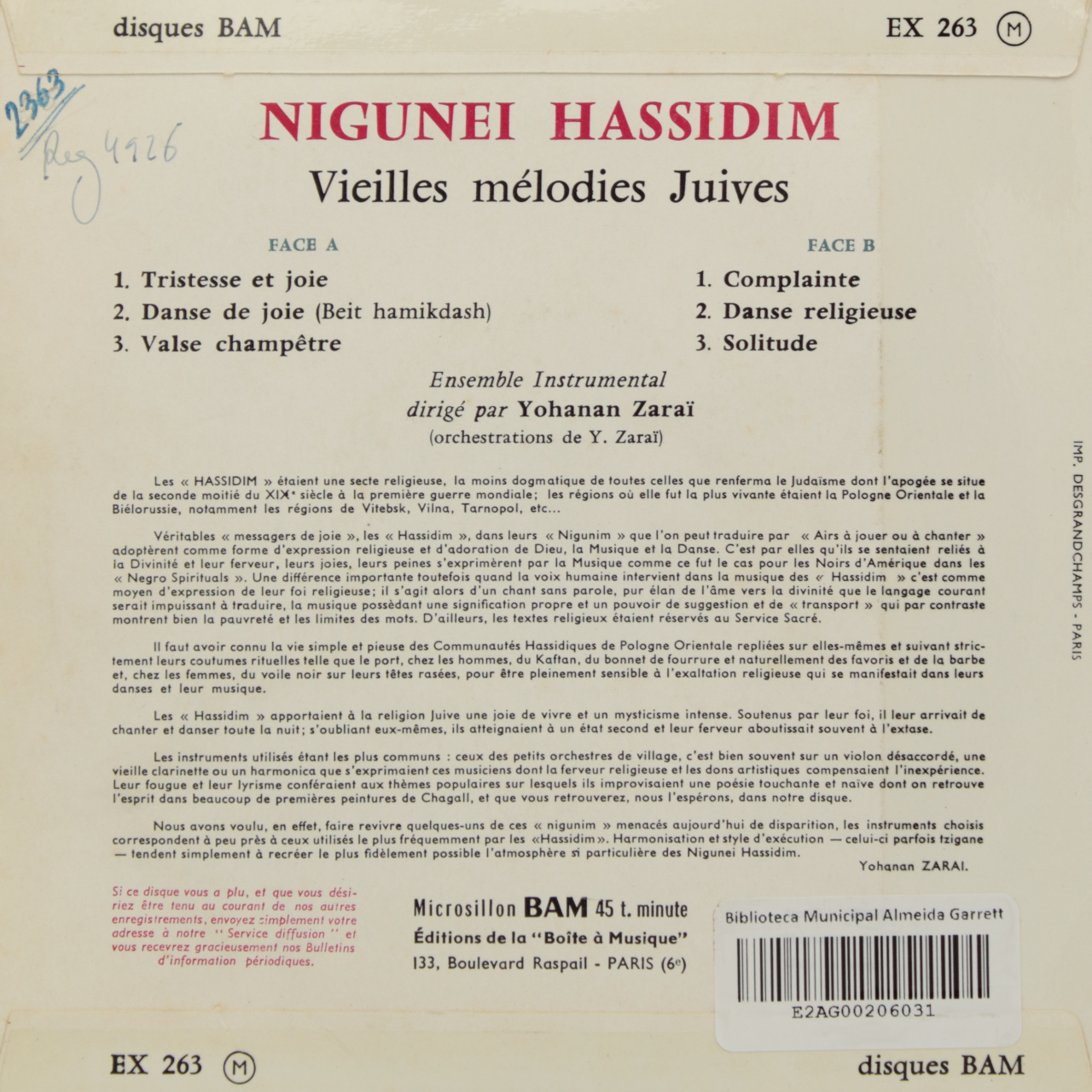 Nigunei Hassidim; Vieilles melodies juives