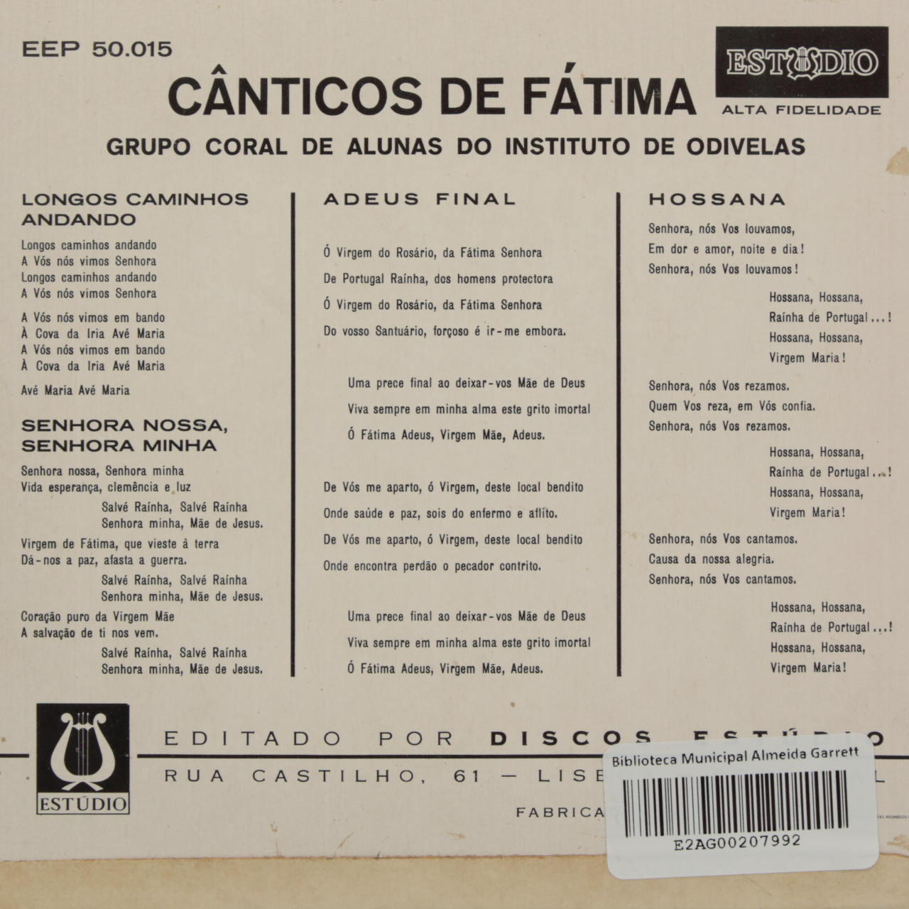 Cânticos de Fátima