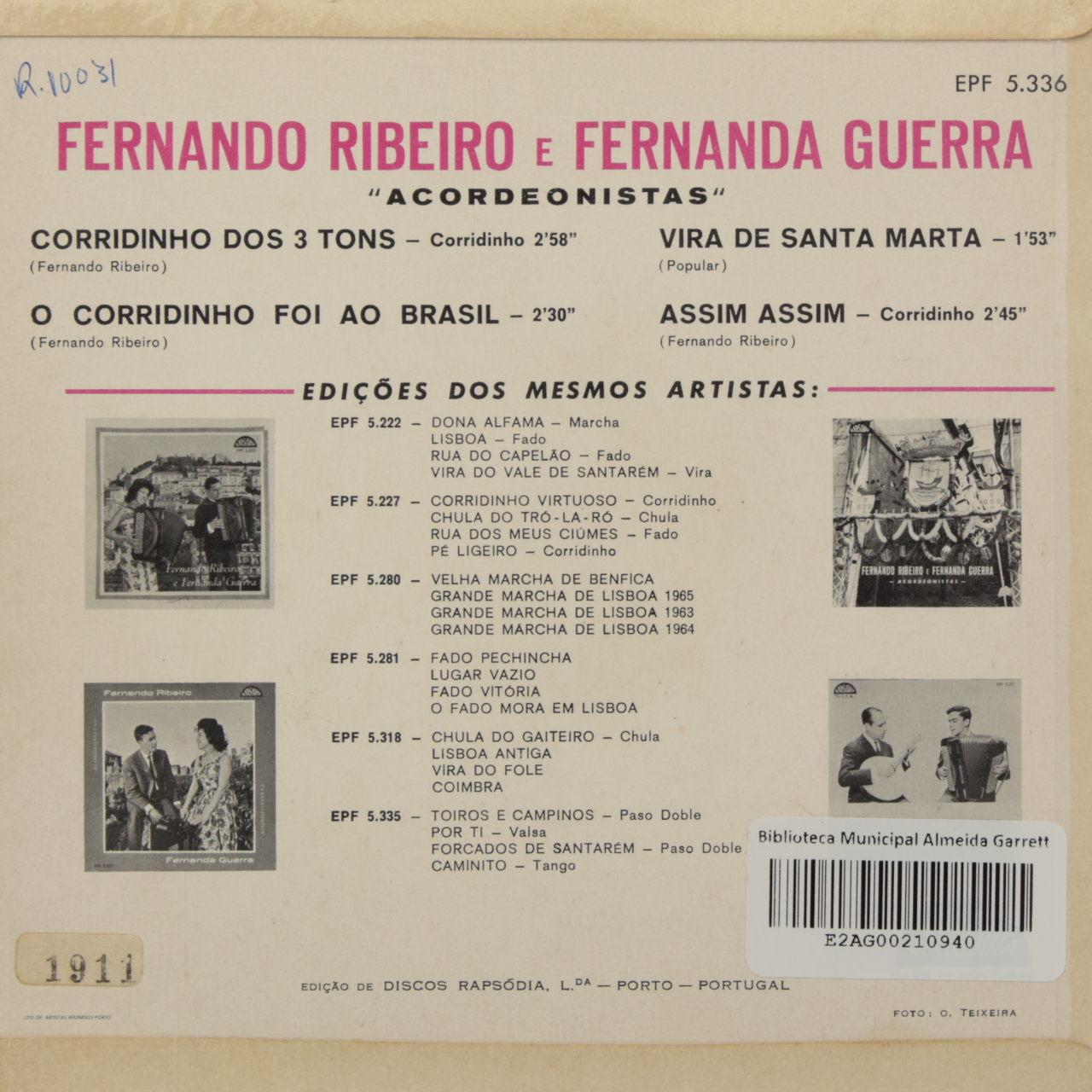 Fernando Ribeiro e Fernanda Guerra