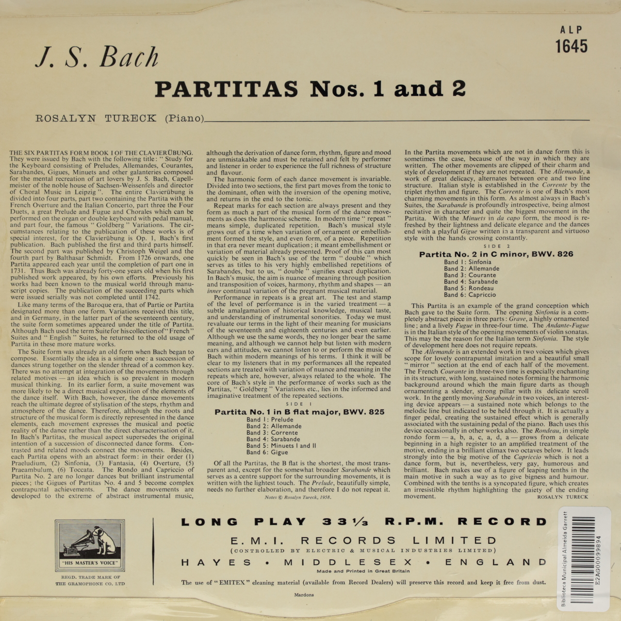 Bach: Partitas Nos. 1 and 2