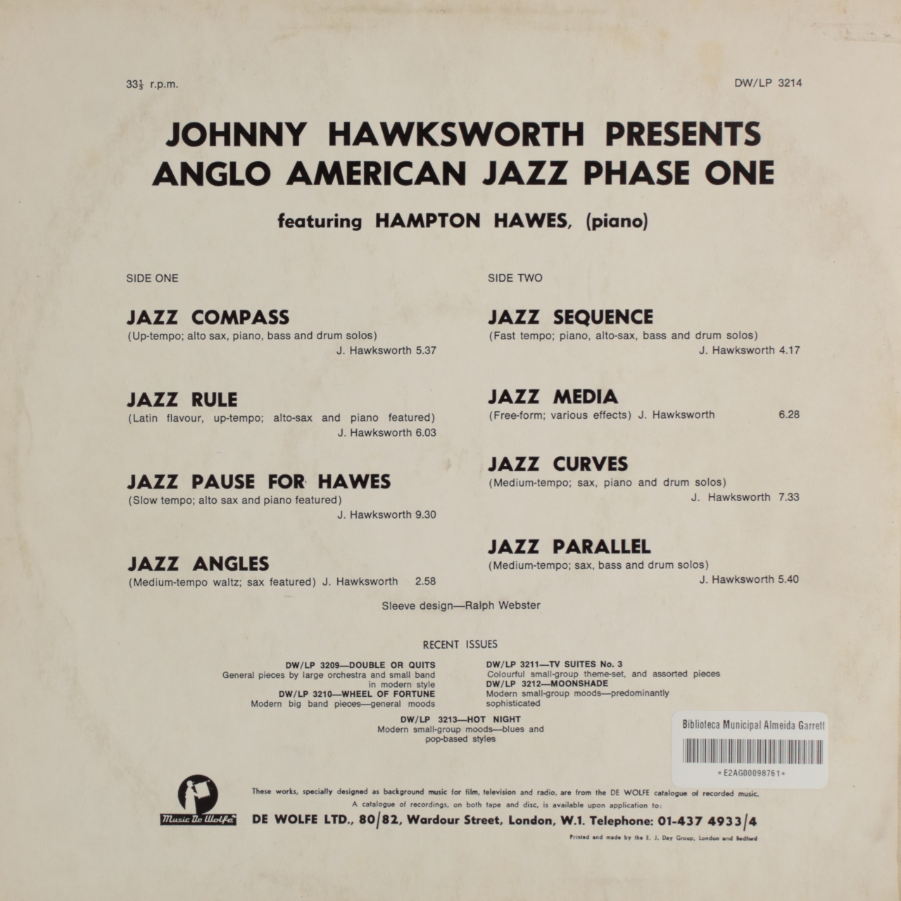 Anglo American Jazz: Phase 1