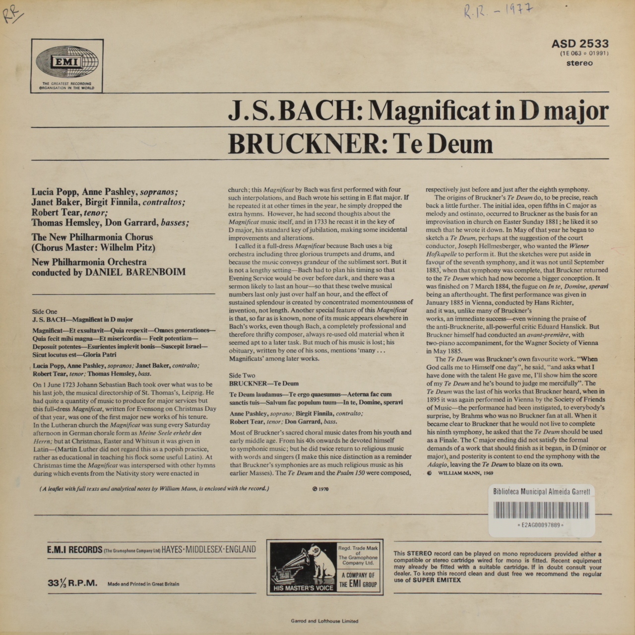 Bach: Magnificat in D Major / Bruckner: Te Deum