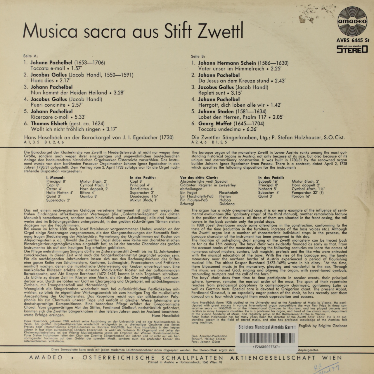 Musica sacra aus Stift Zwettl