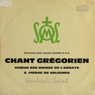 Chant grégorien - Vendredi Saint