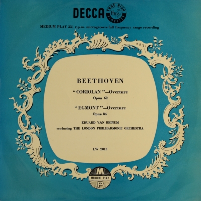 Beethoven: Coriolan Overture/Egmont Overture