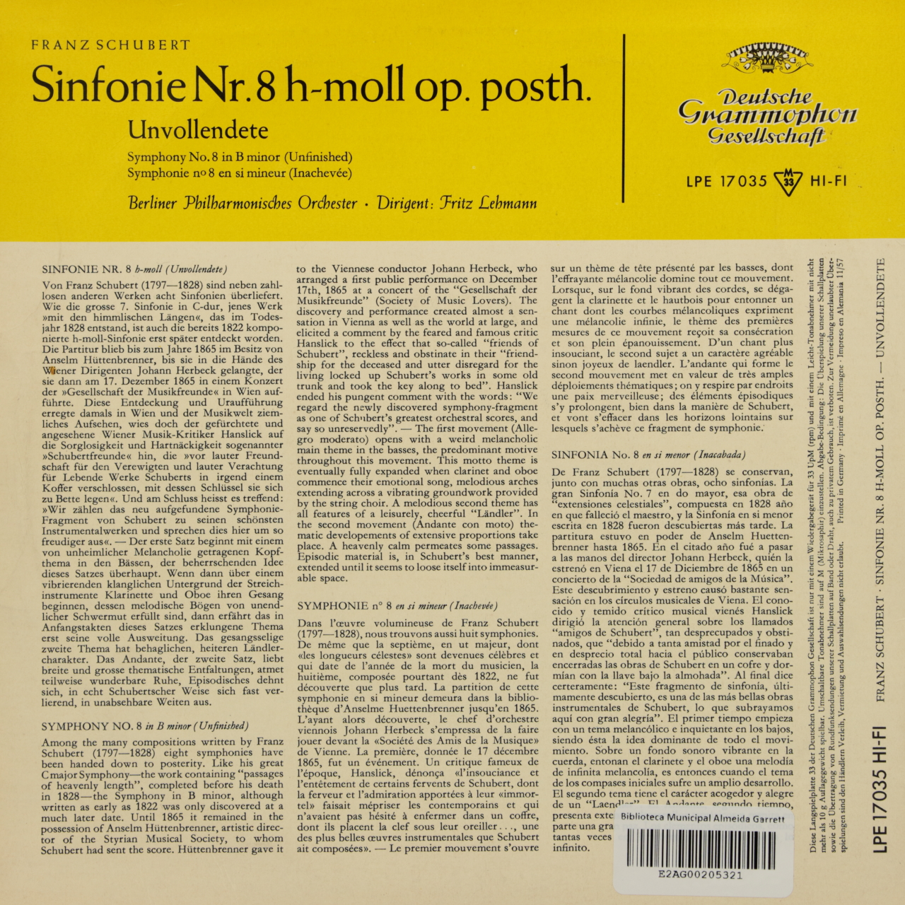 Schubert: Sinfonie Nº 8 h-moll op. posth.