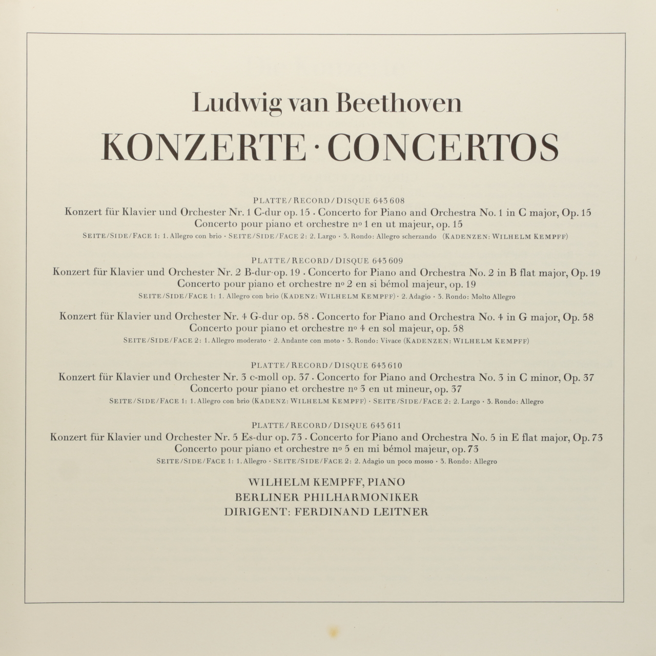 Beethoven: Concertos