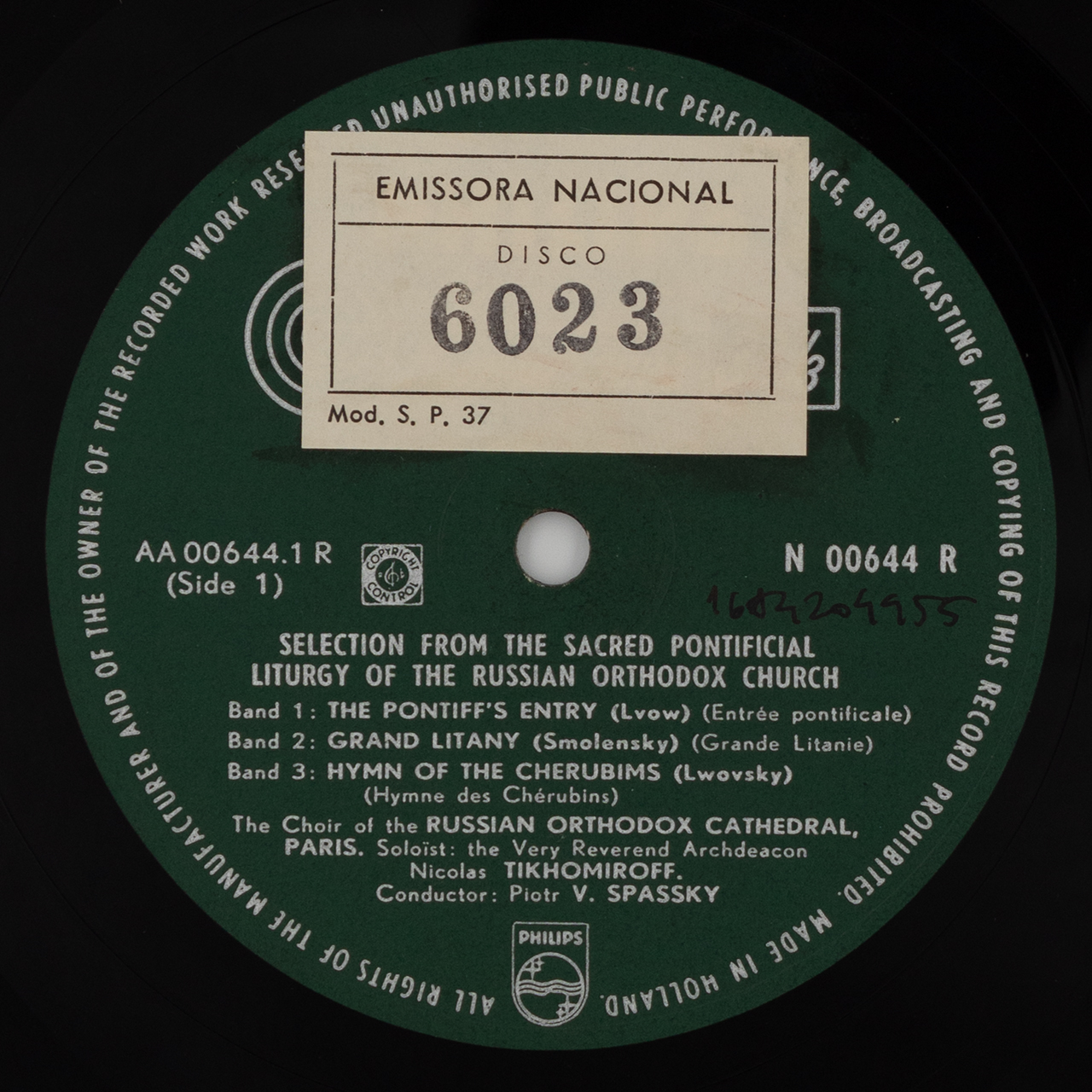 Selection from the Sacred Pontificial Liturgy of the Russian Orthodox Church