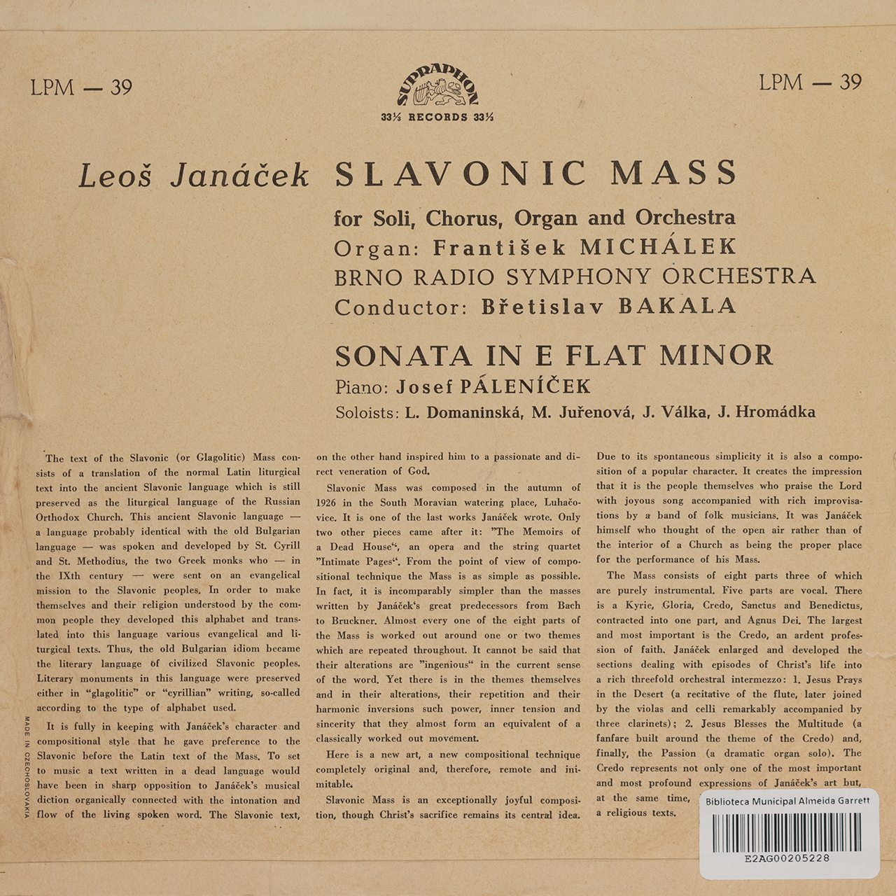 Janacek: Slavonic Mass
